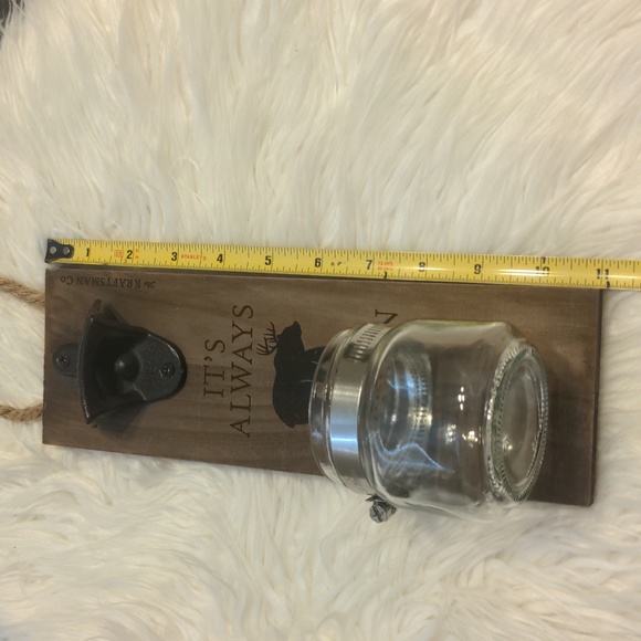 It's always beer time the kraftsman co. Bottle opener cap jar 🫙 - Picture 6 of 8